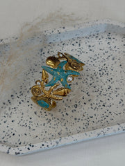 Bracciale rigido Capri turchese e oro - Calibro Shop