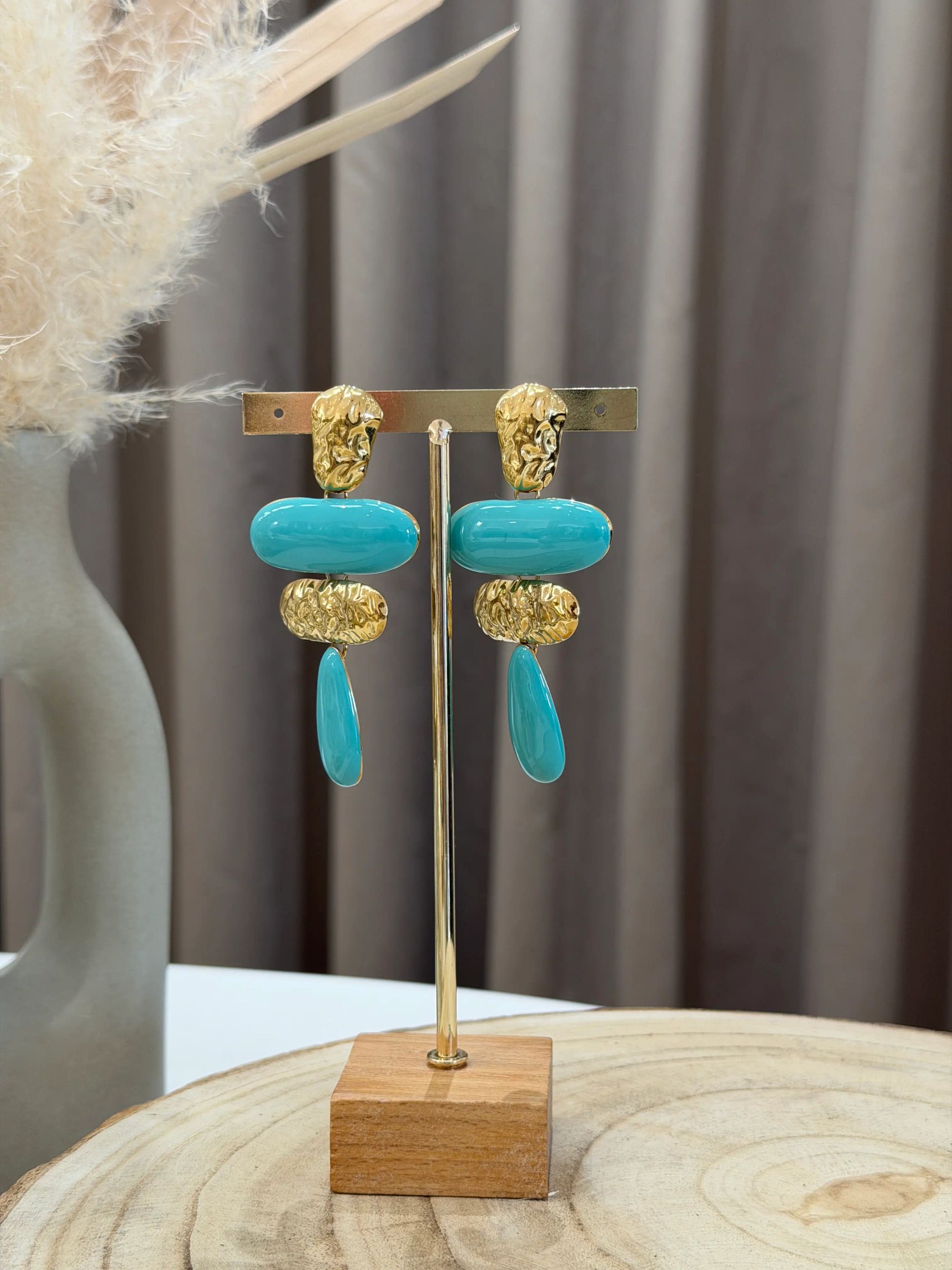 Orecchini riviera turchese e oro - Calibro Shop