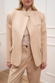 Giacca Pepe gessata vaniglia - Vicolo