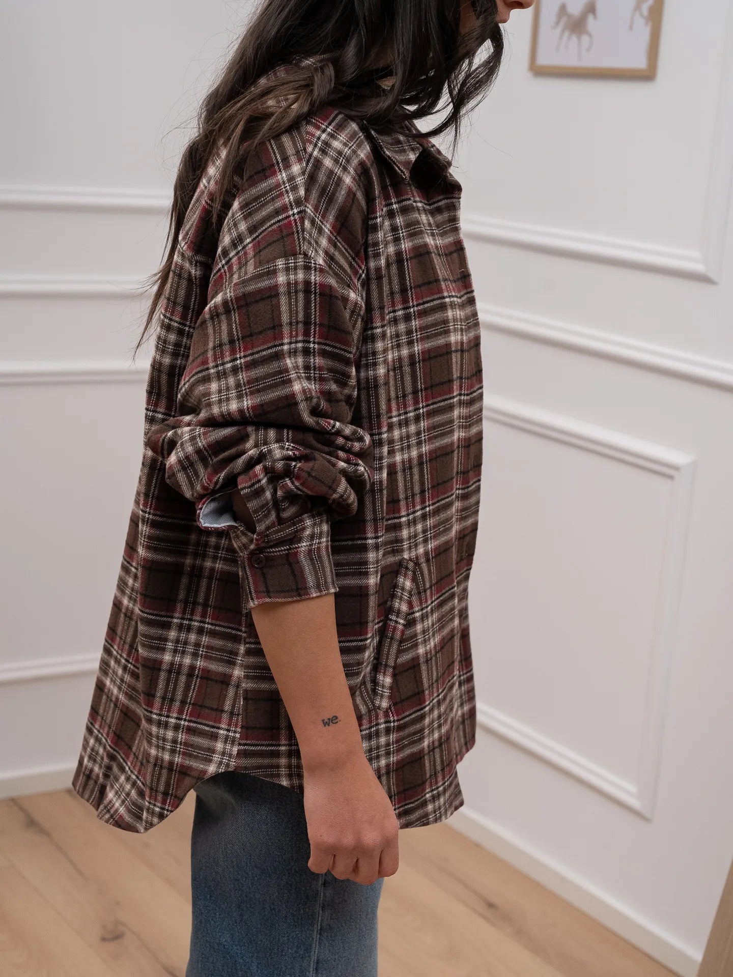 Giacca camicia in flanella bordeaux - Dixie