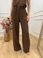 Pantaloni Selma moro con cintura - HaveOne