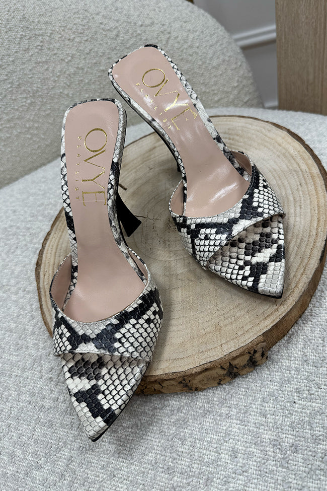 Sandali a punta pitonati roccia - Ovyè