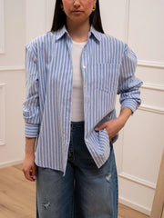 Camicia Melody rigata blu - Crispy