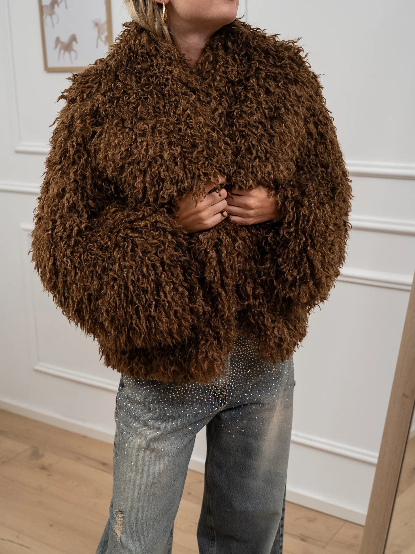 Pelliccia fluffly tabacco crop - HaveOne