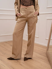 Pantaloni sabbia in misto lino - Vicolo