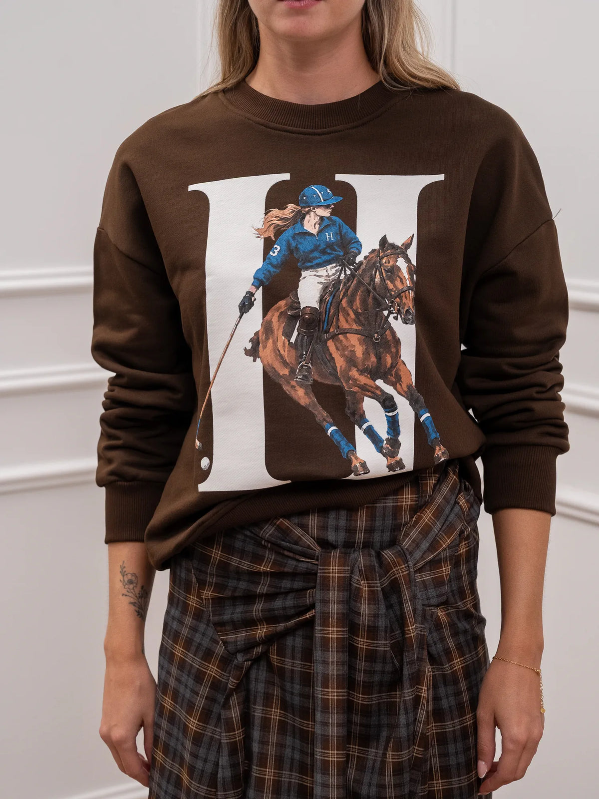 Felpa Equestrian maxi stampa - HaveOne