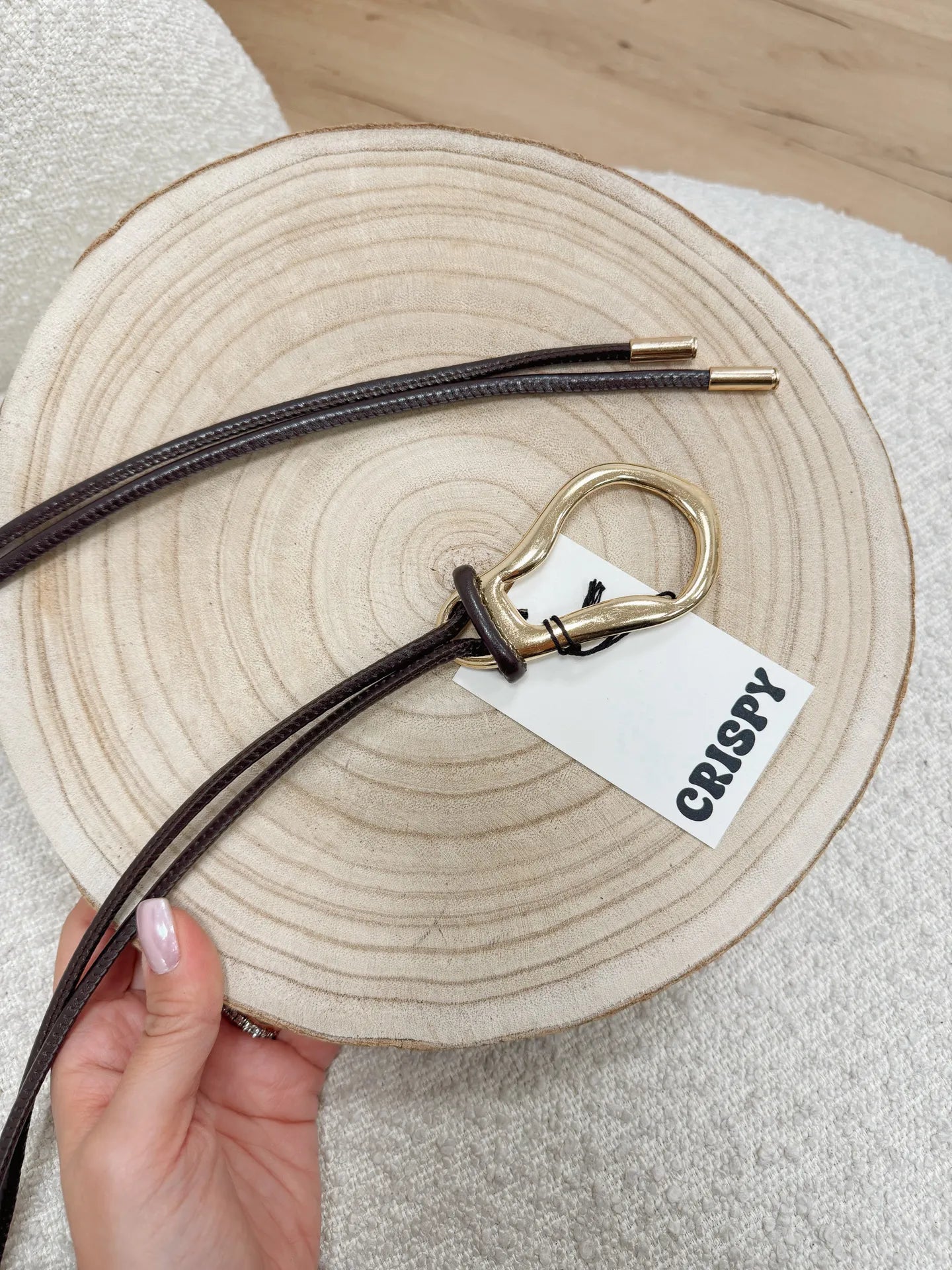 Cintura doppia testa di moro con fibbia dorata - Calibro Shop