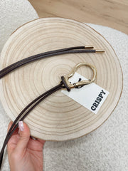 Cintura doppia testa di moro con fibbia dorata - Calibro Shop