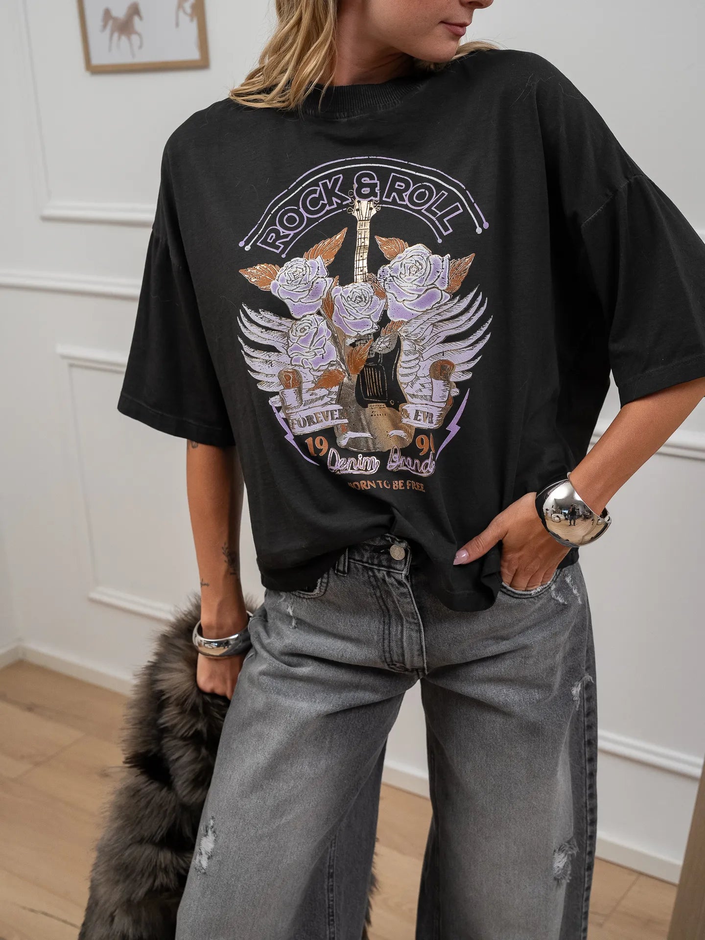 T shirt over Rock grigio piombo - HaveOne