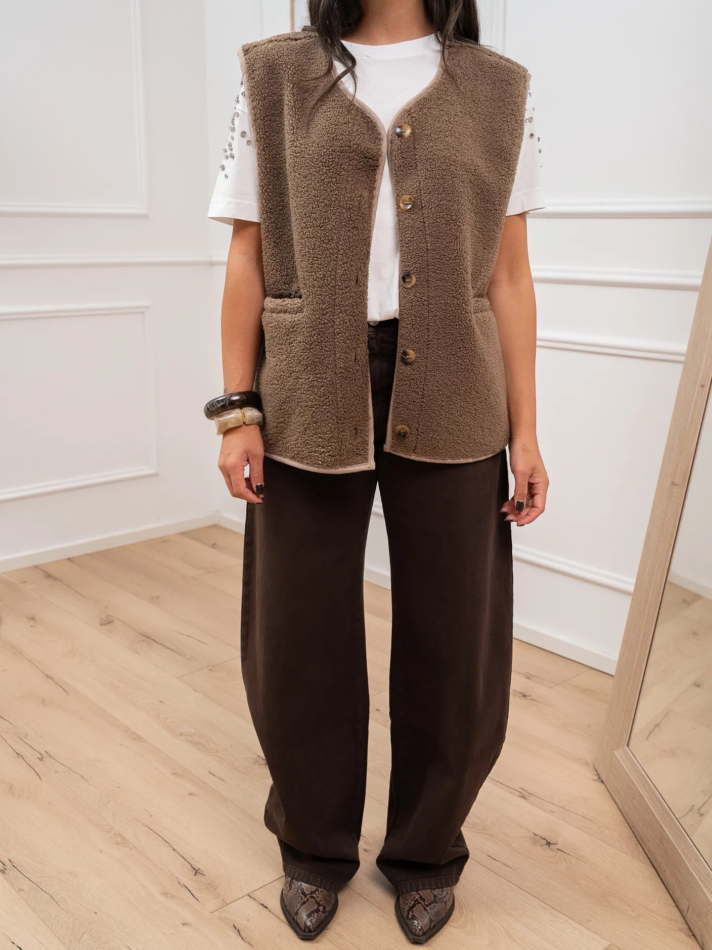 Gilet teddy biscotto - Vicolo