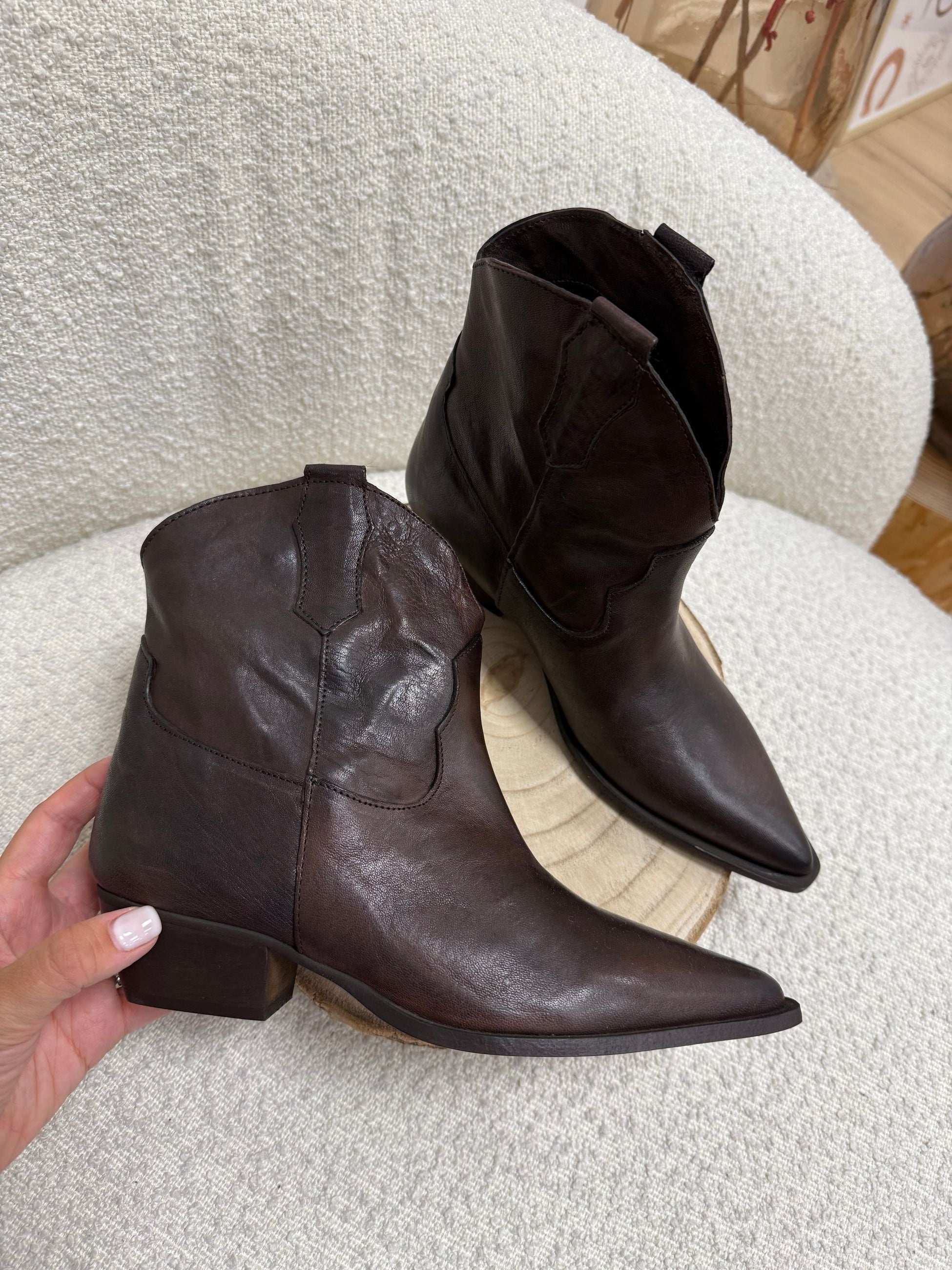 Texano basso moro in pelle oyster - Divine Follie