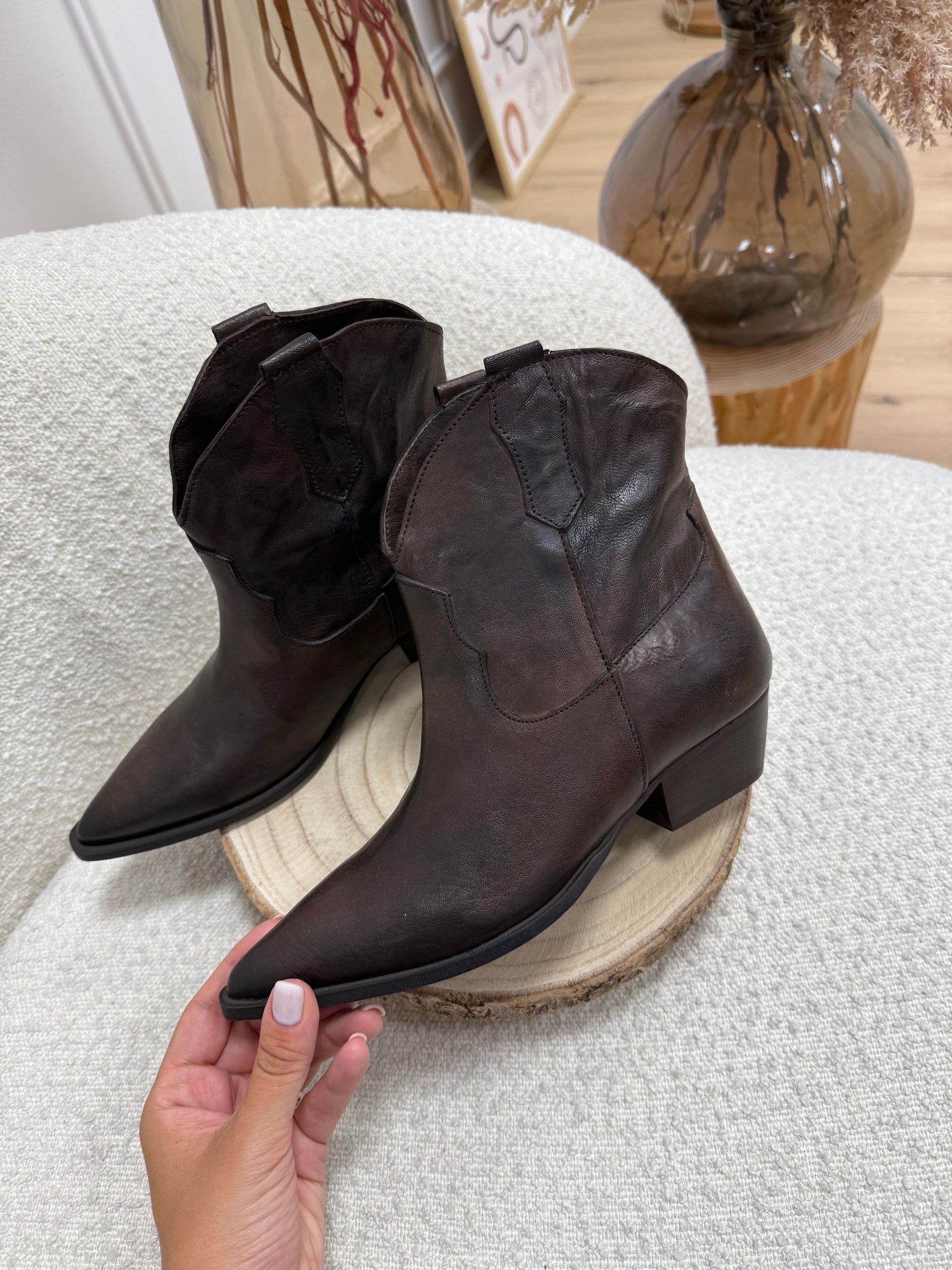 Texano basso moro in pelle oyster - Divine Follie