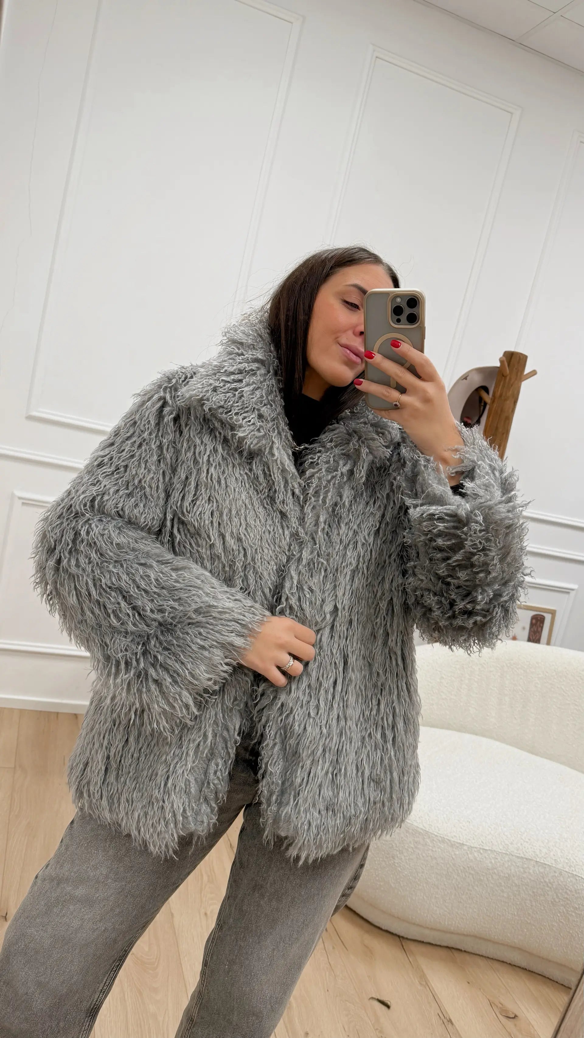 Pelliccia mongolia grigio - HaveOne