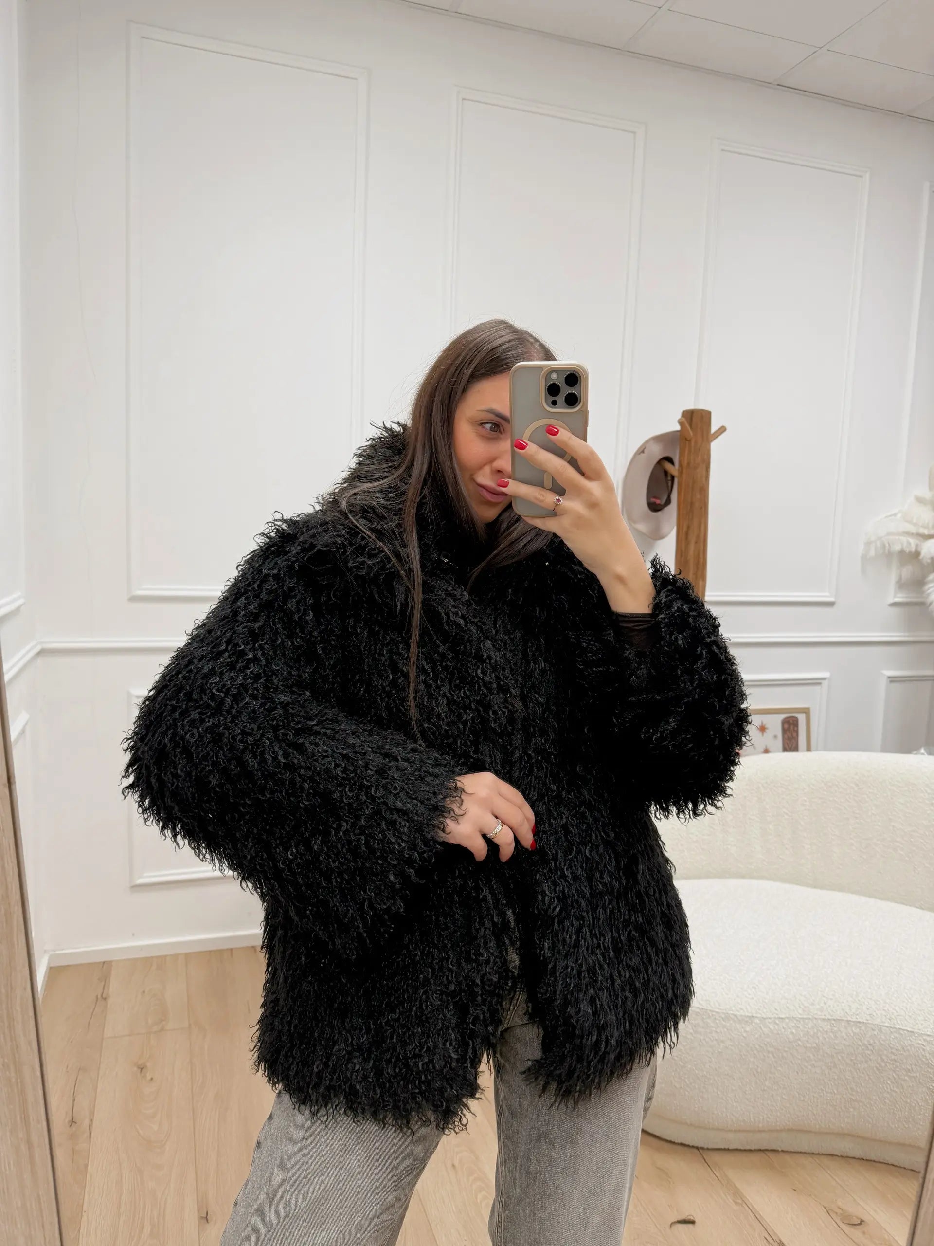 Pelliccia mongolia nero - HaveOne