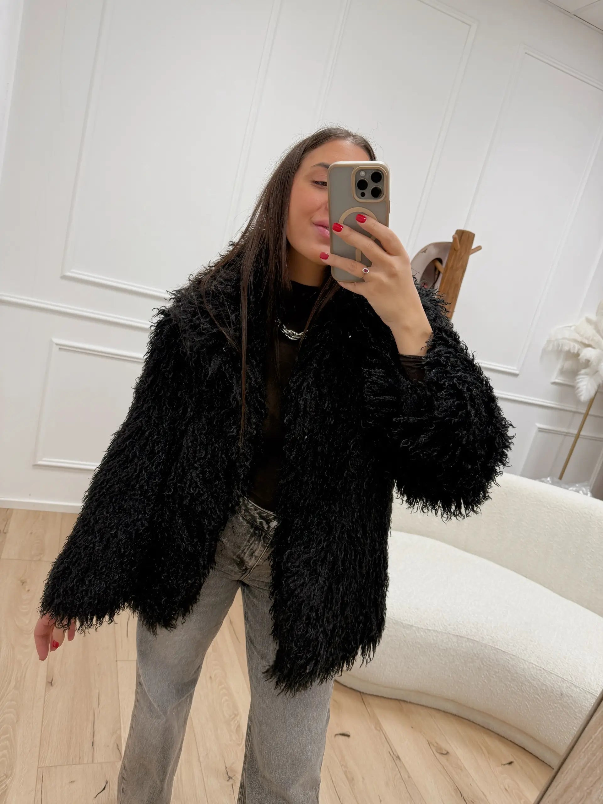 Pelliccia mongolia nero - HaveOne