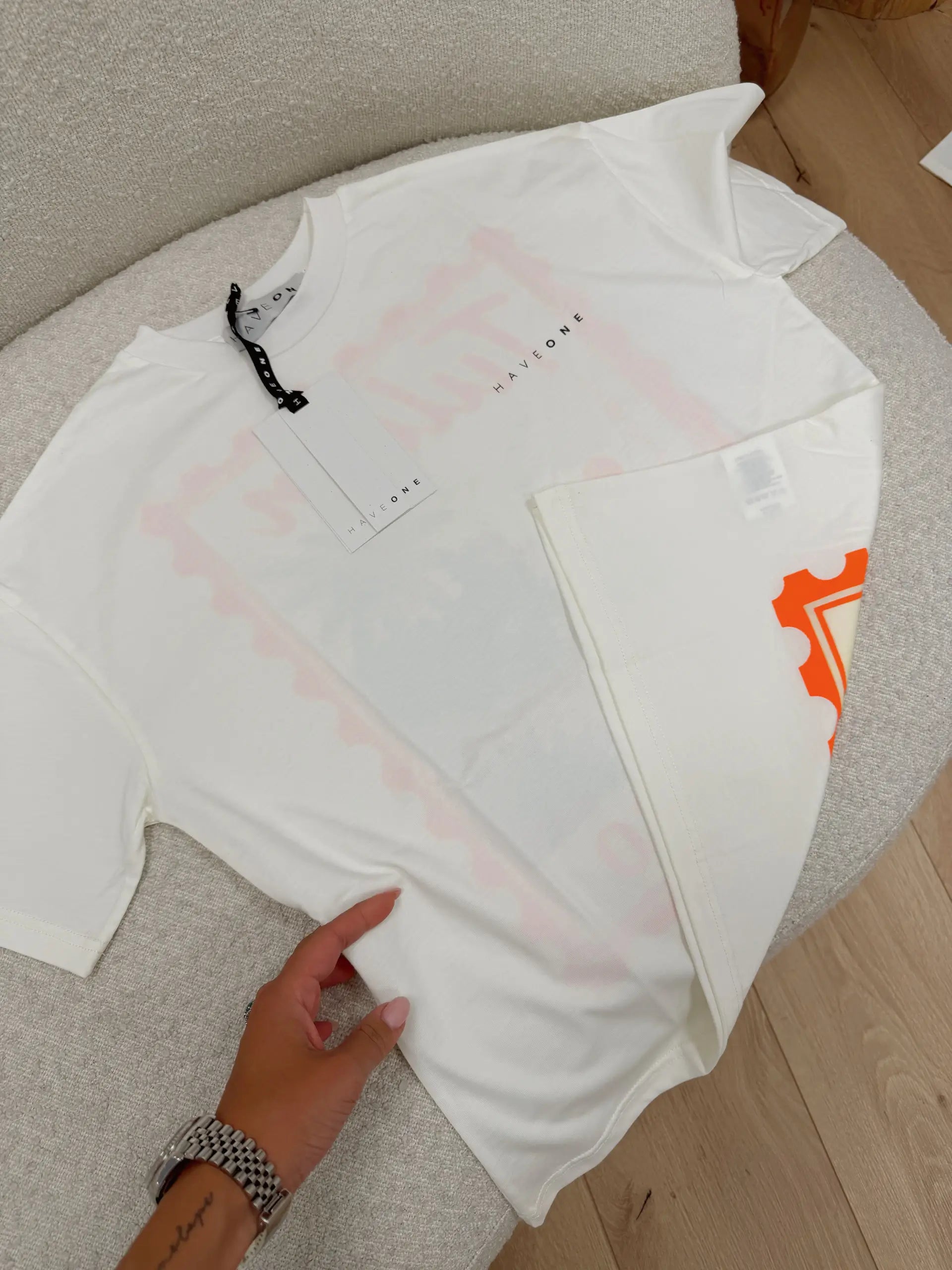 T shirt latte stampa Tulum sul retro - HaveOne