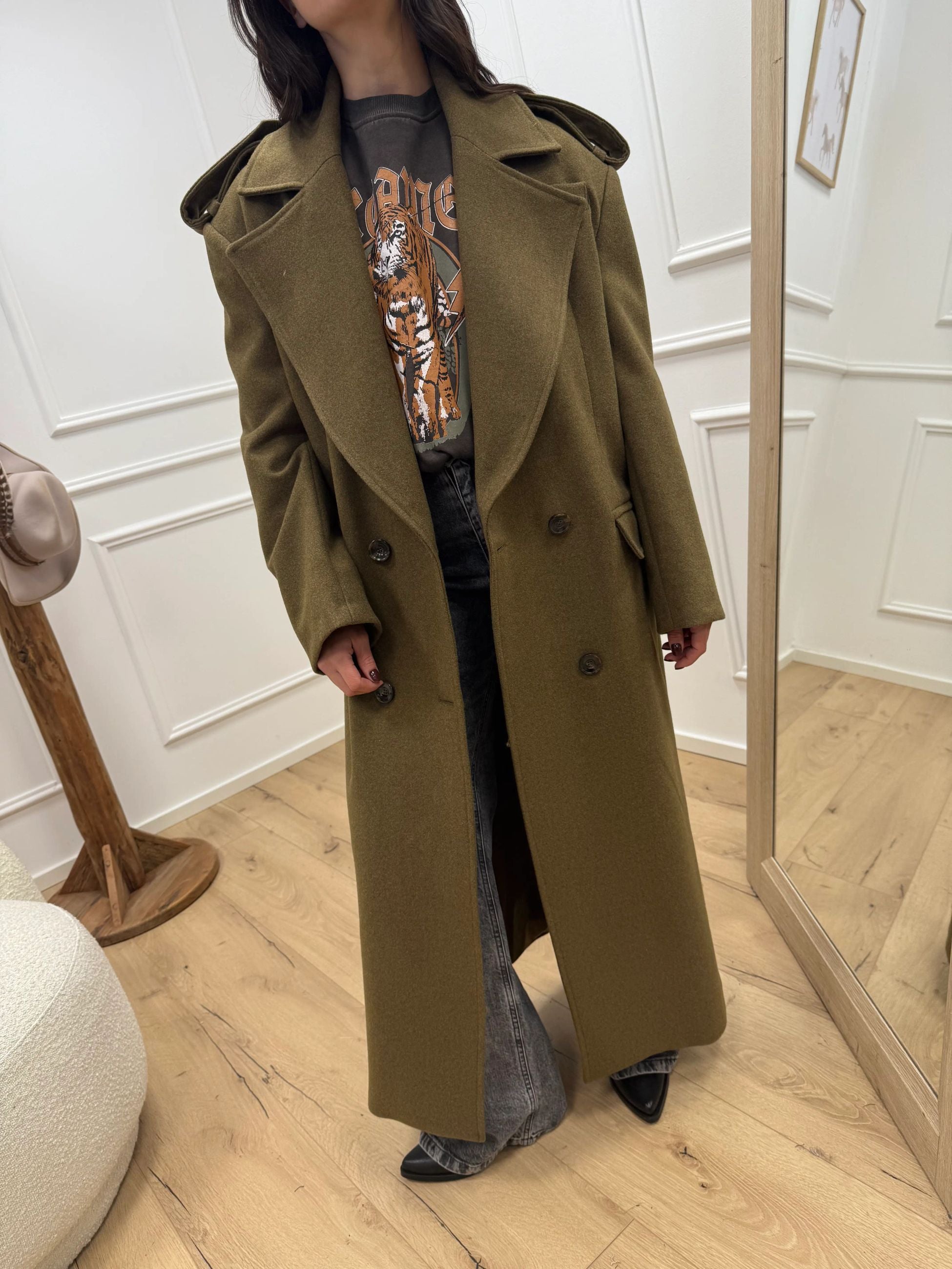 Cappotto lungo olio fit over - HaveOne