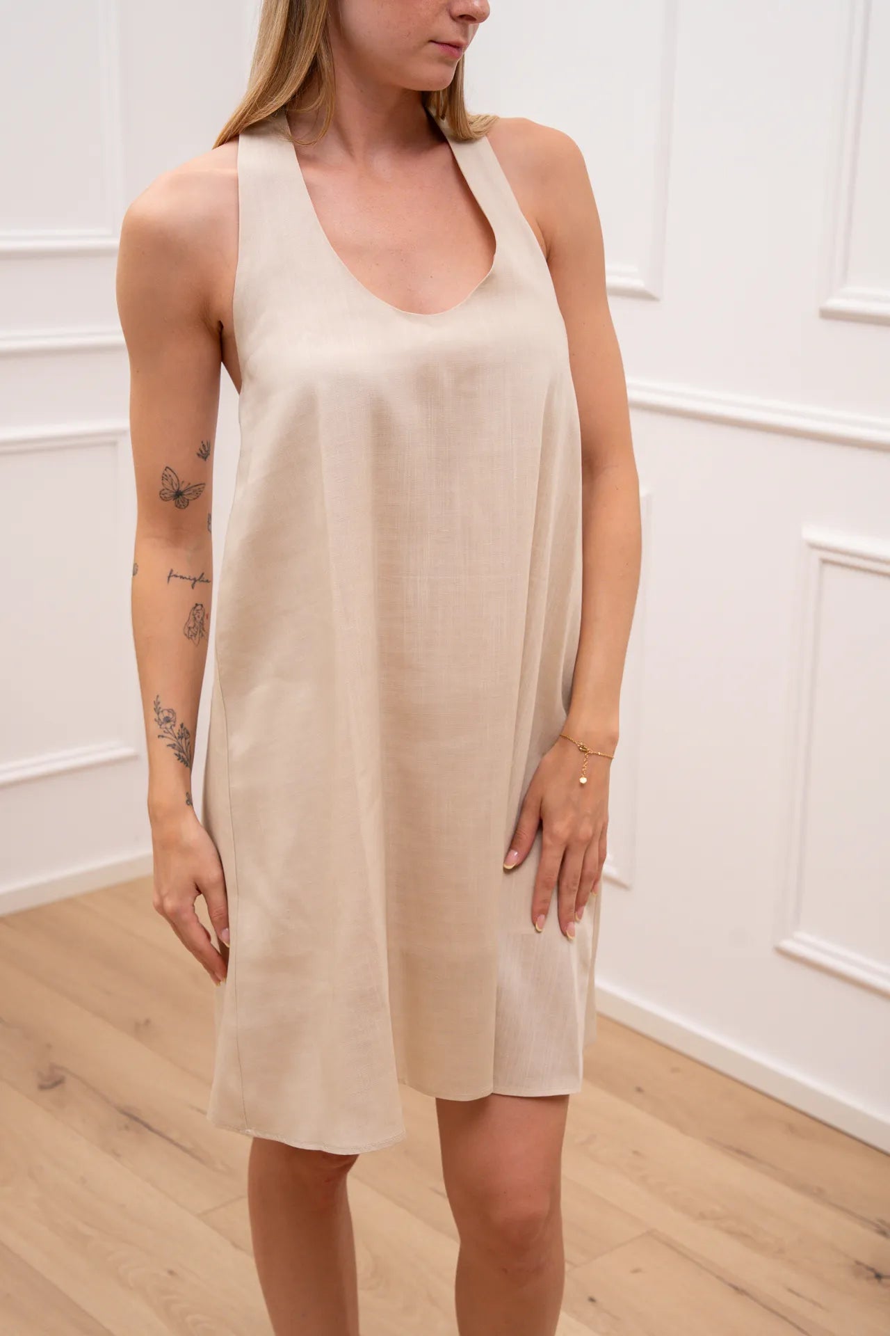 Vestito Everyday misto lino sabbia - You Decide