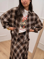 Camicia basic check moro in viscosa - HaveOne