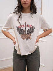 T shirt burro rock&roll con strass - Dixie