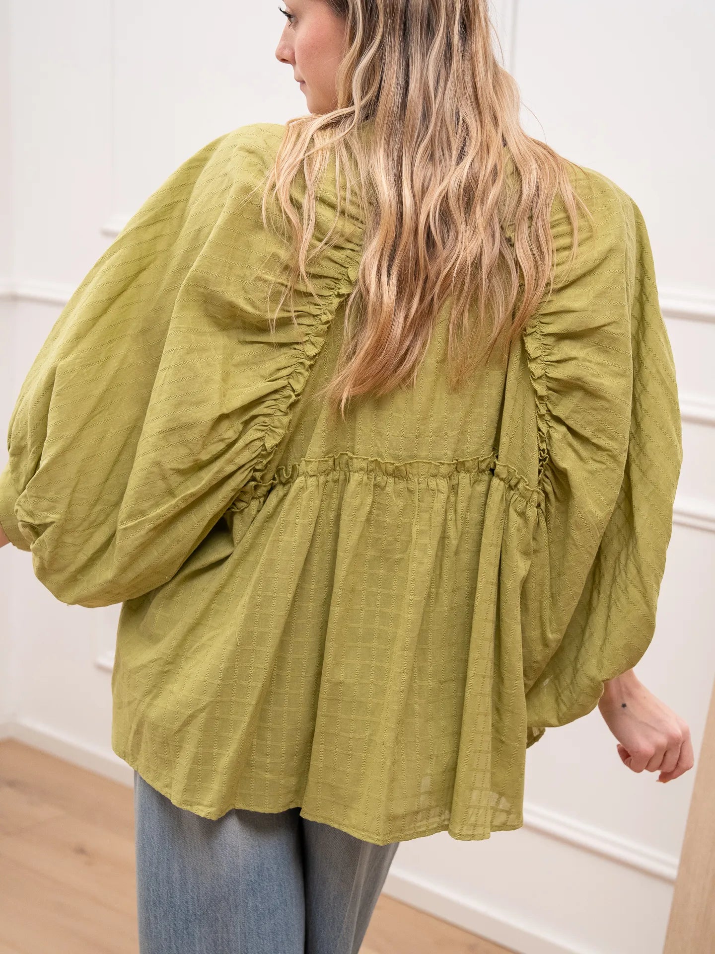 Camicia Waffle avocado - Crispy