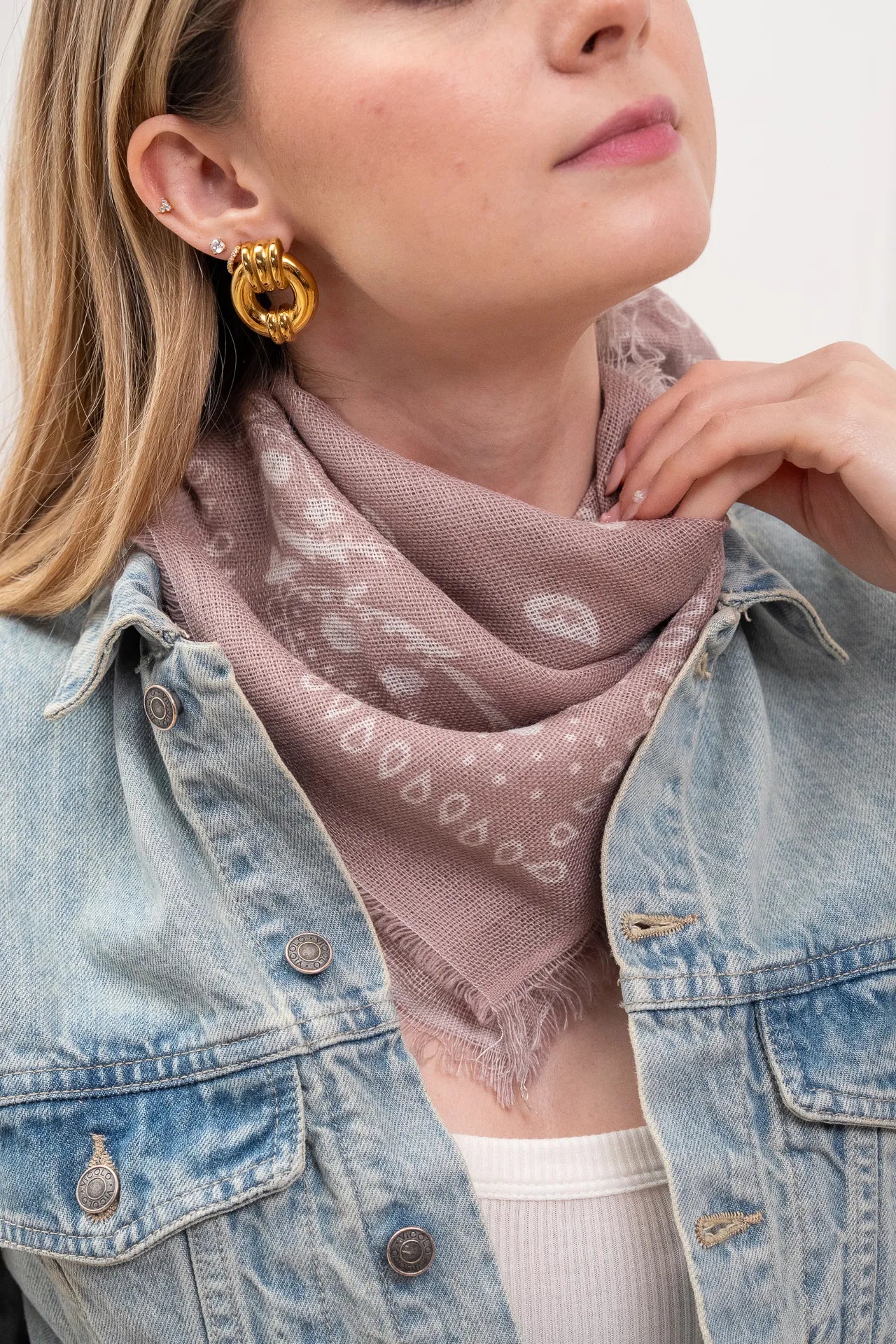 Bandana slavata frangette rosa - Tensione In