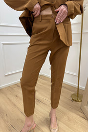 Pantaloni basic tabacco a sigaretta - Vicolo