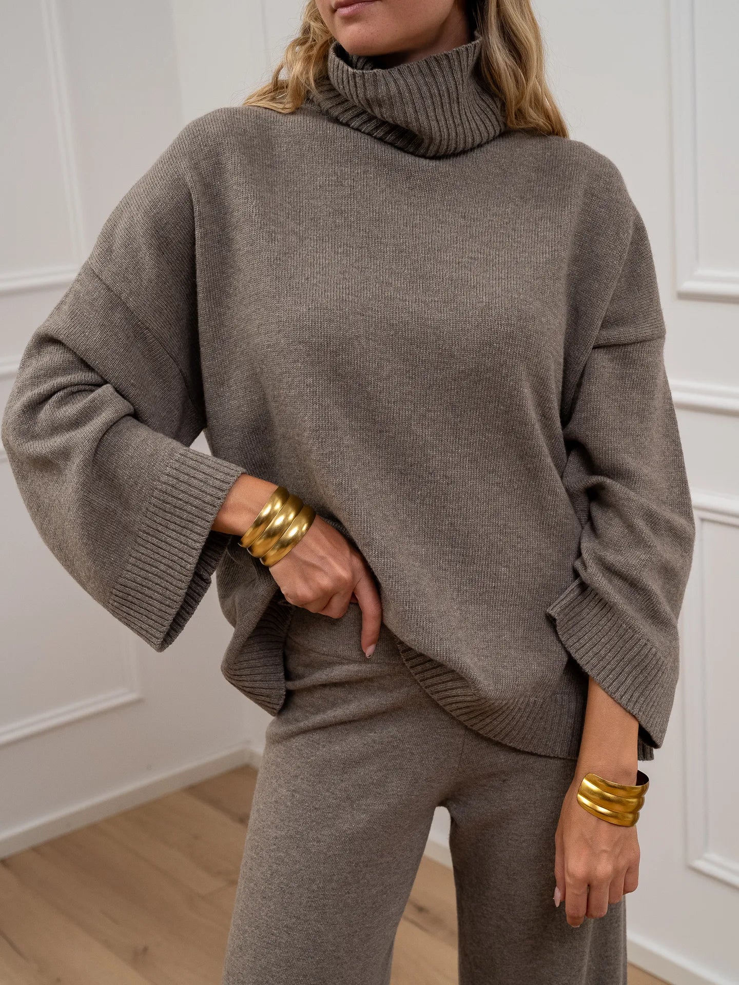 Dolcevita basic tortora oversize - Kontatto