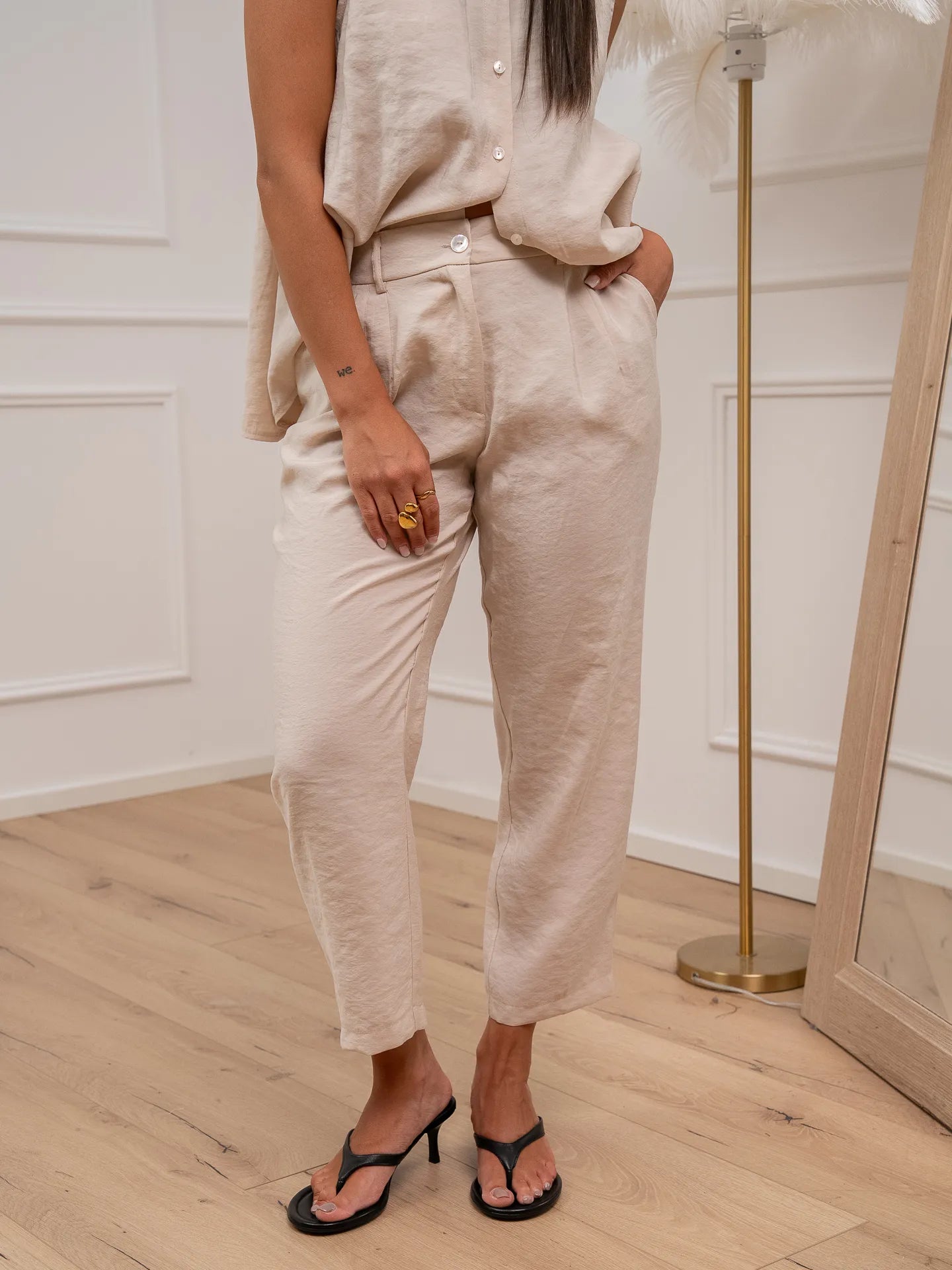 Pantaloni gesso basic in modal - HaveOne