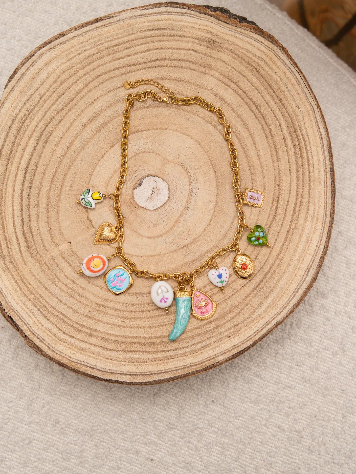 Collana charms e corno turchese - Calibro Shop