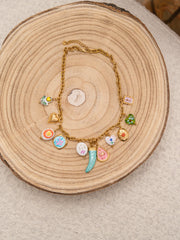Collana charms e corno turchese - Calibro Shop