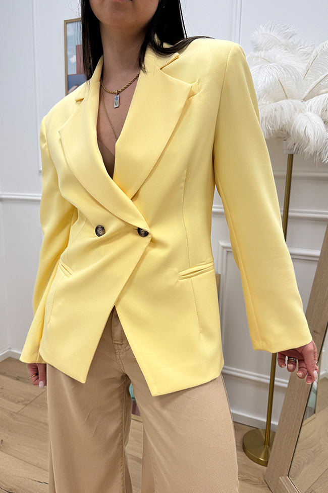 Giacca giallo pulcino fit avvitato - HaveOne