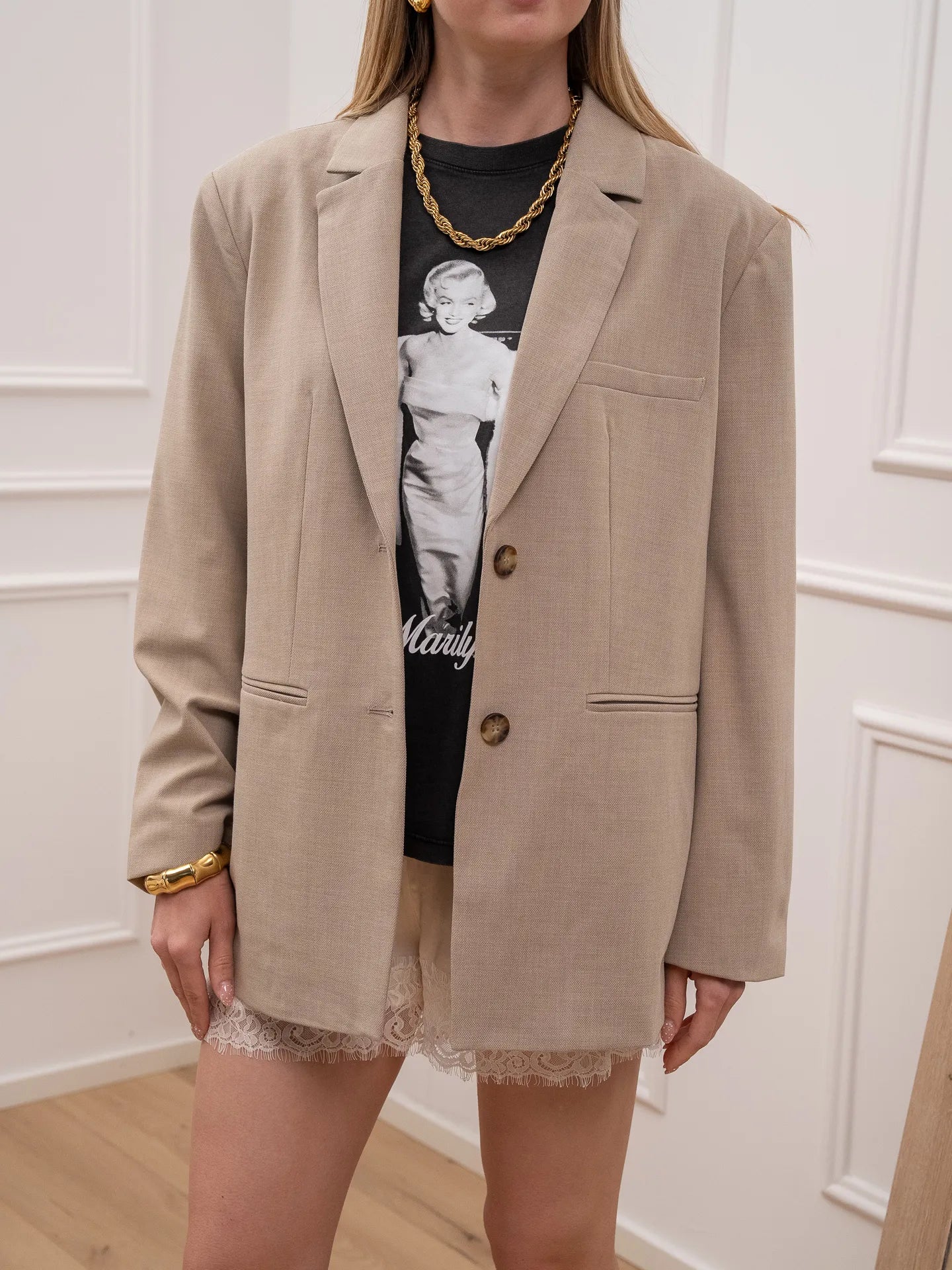 Giacca Milia taupe bottoni sul retro - JJXX