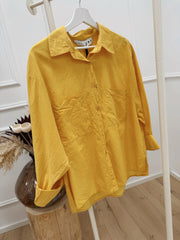 Camicia Essential gialla doppia tasca - HaveOne