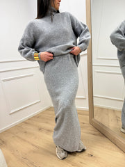 Set coordinato maglia e gonna grigio - HaveOne