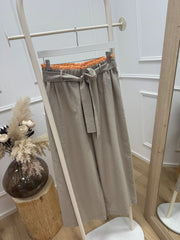 Pantaloni vichy ruffle salvia - Crispy