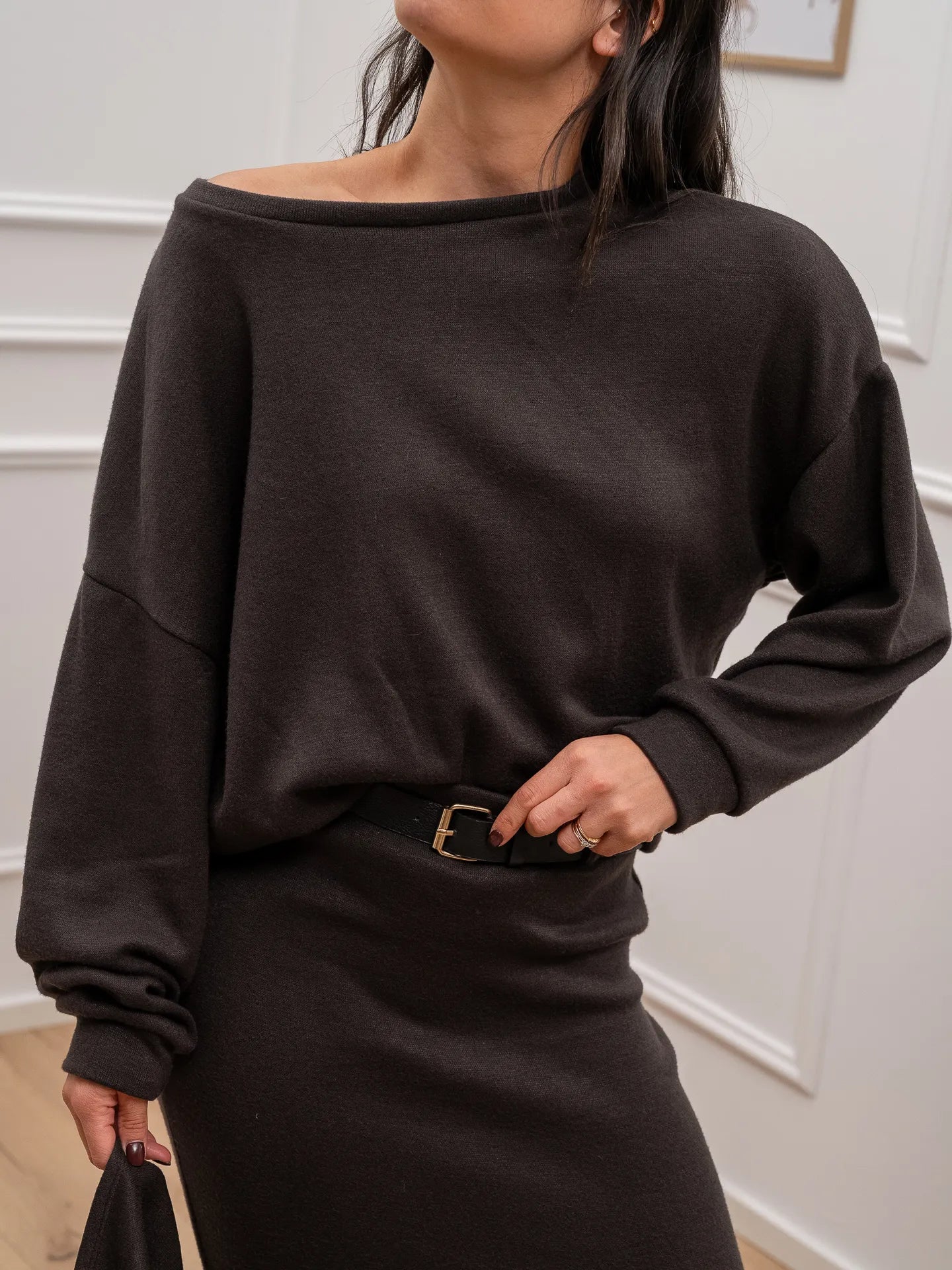 Maglia moro soft touch con foulard - HaveOne