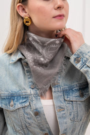 Bandana slavata frangette kaki - Tensione In