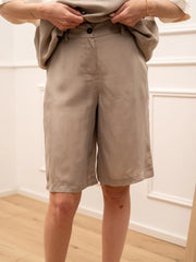 Bermuda in cupro sabbia - Tensione In