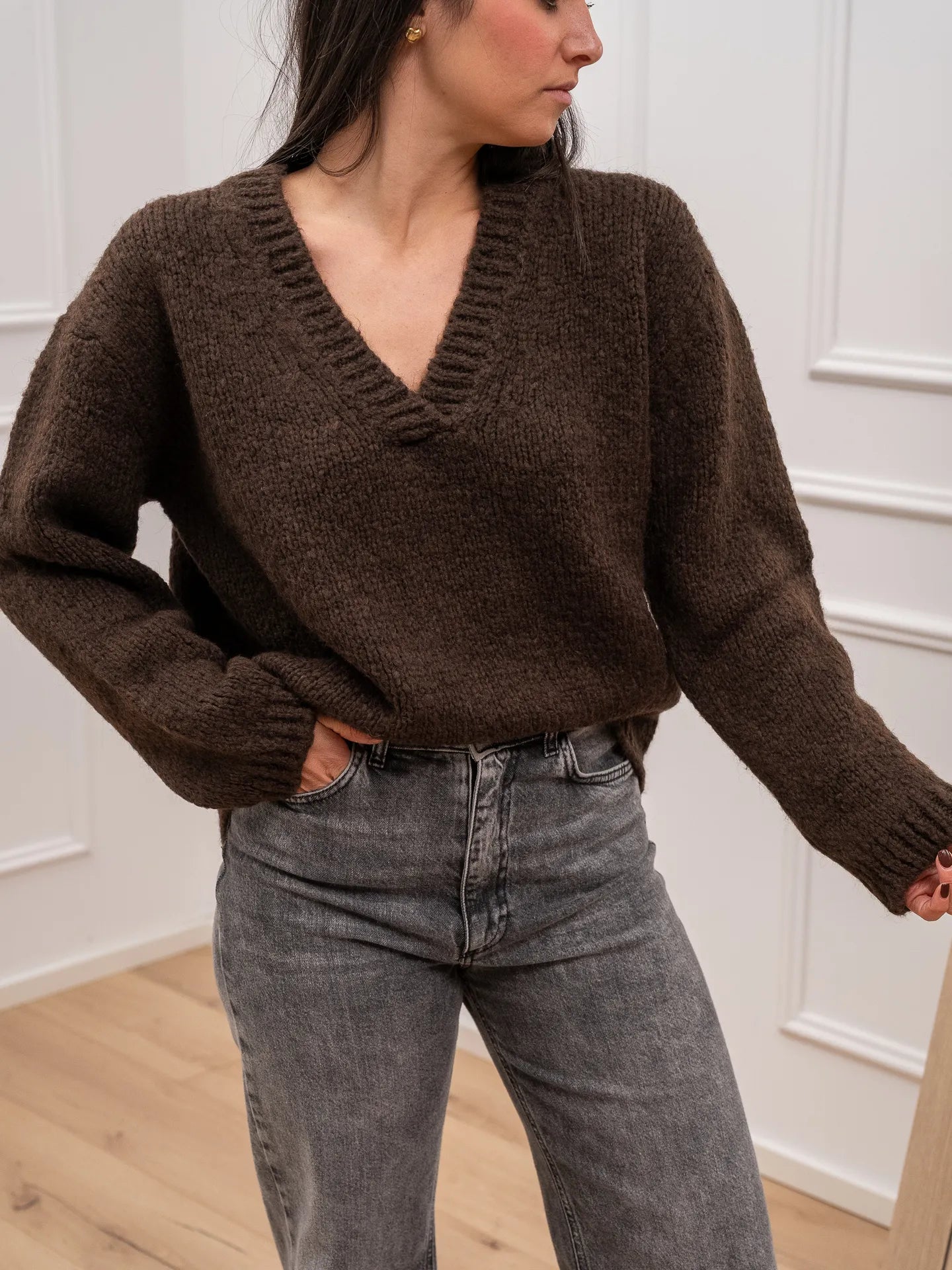 Maglia moro scollo a v - Vicolo