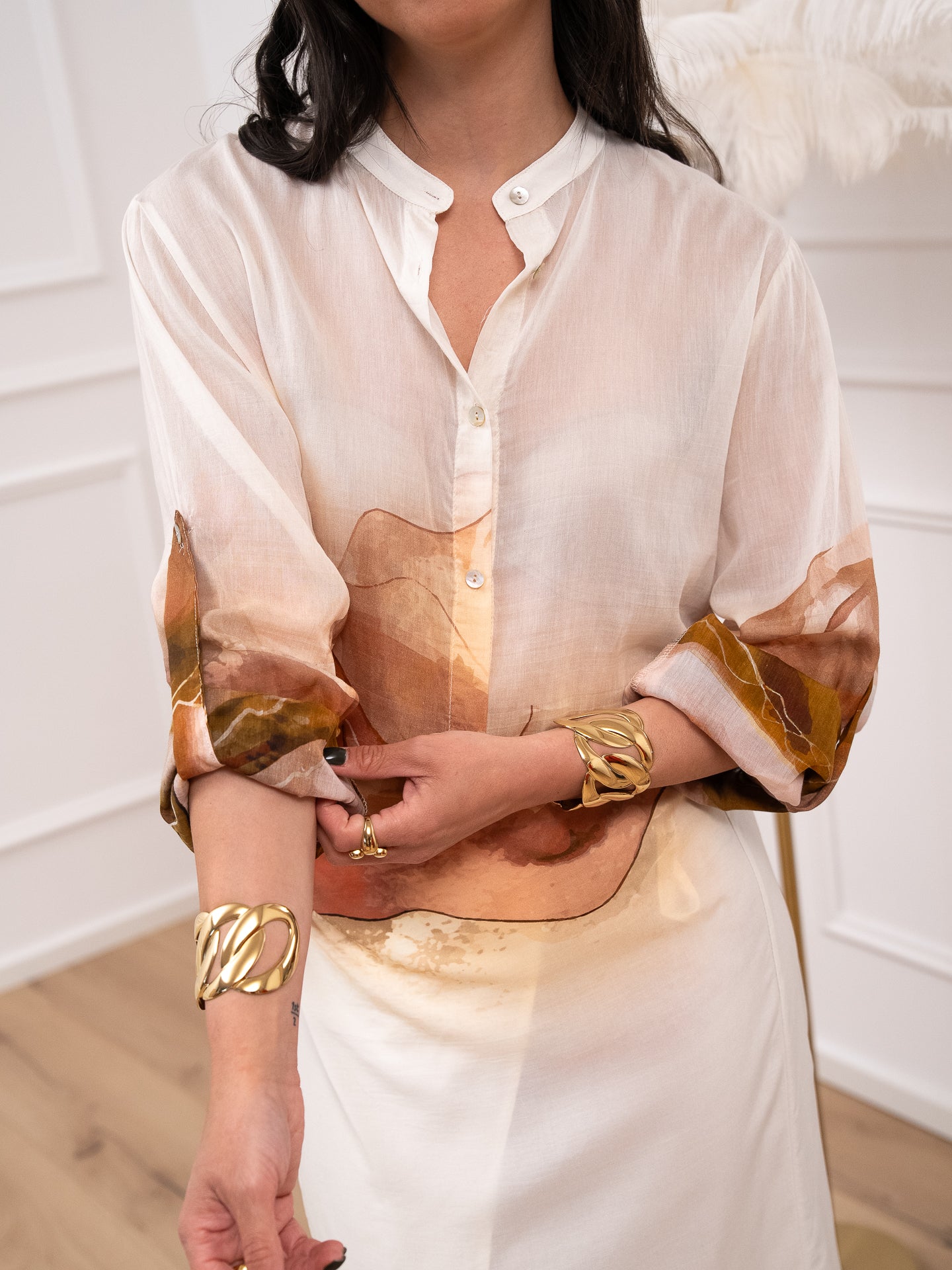 Camicia coreana stampa Sahara - HaveOne