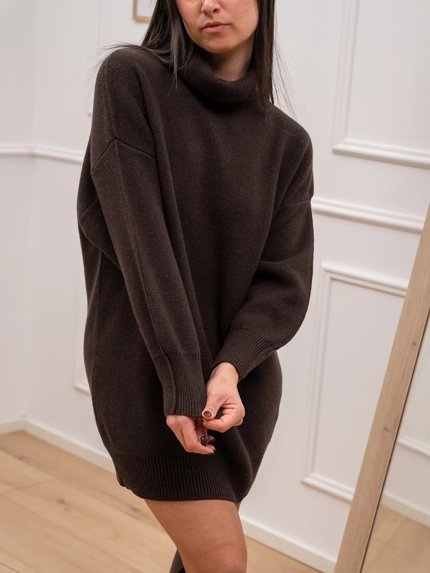 Vestito mini dolcevita moro - Vicolo