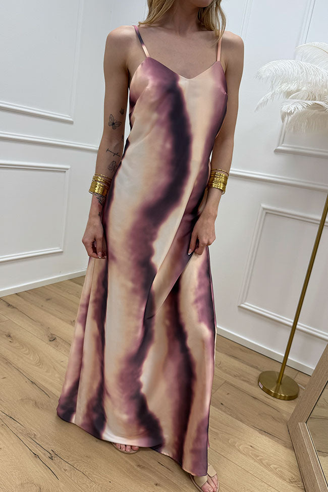 Vestito lungo sfumato rosa e viola - Silence Limited