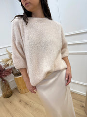 Maglia Gaia burro in mohair mezza manica - Dixie