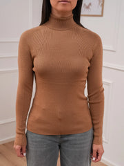 Maglia cammello dolcevita 100% lana - HaveOne