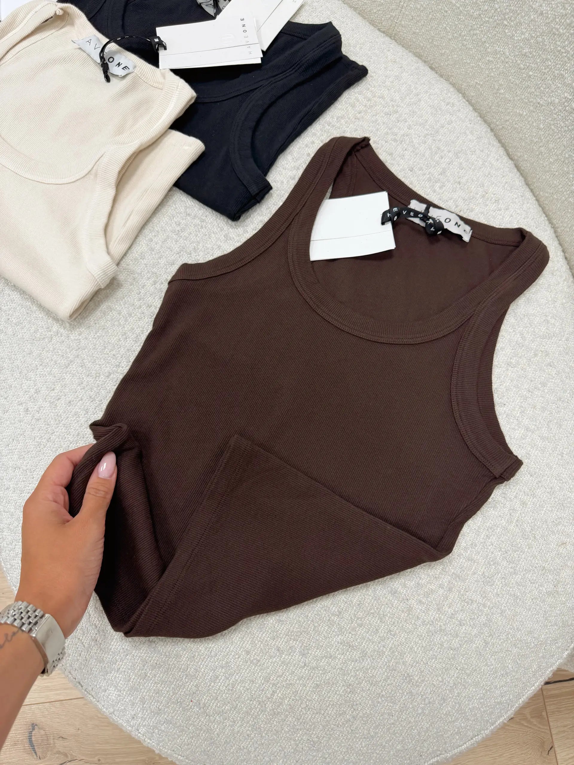 Canotta basic moro scollo tondo - HaveOne