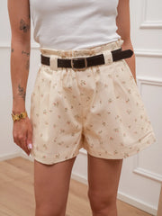 Shorts Blossom burro con cintura - You Decide