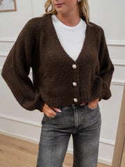 Cardigan moro tre bottoni gioiello - HaveOne