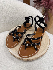 Sandali Spike neri con borchie - Divine Follie