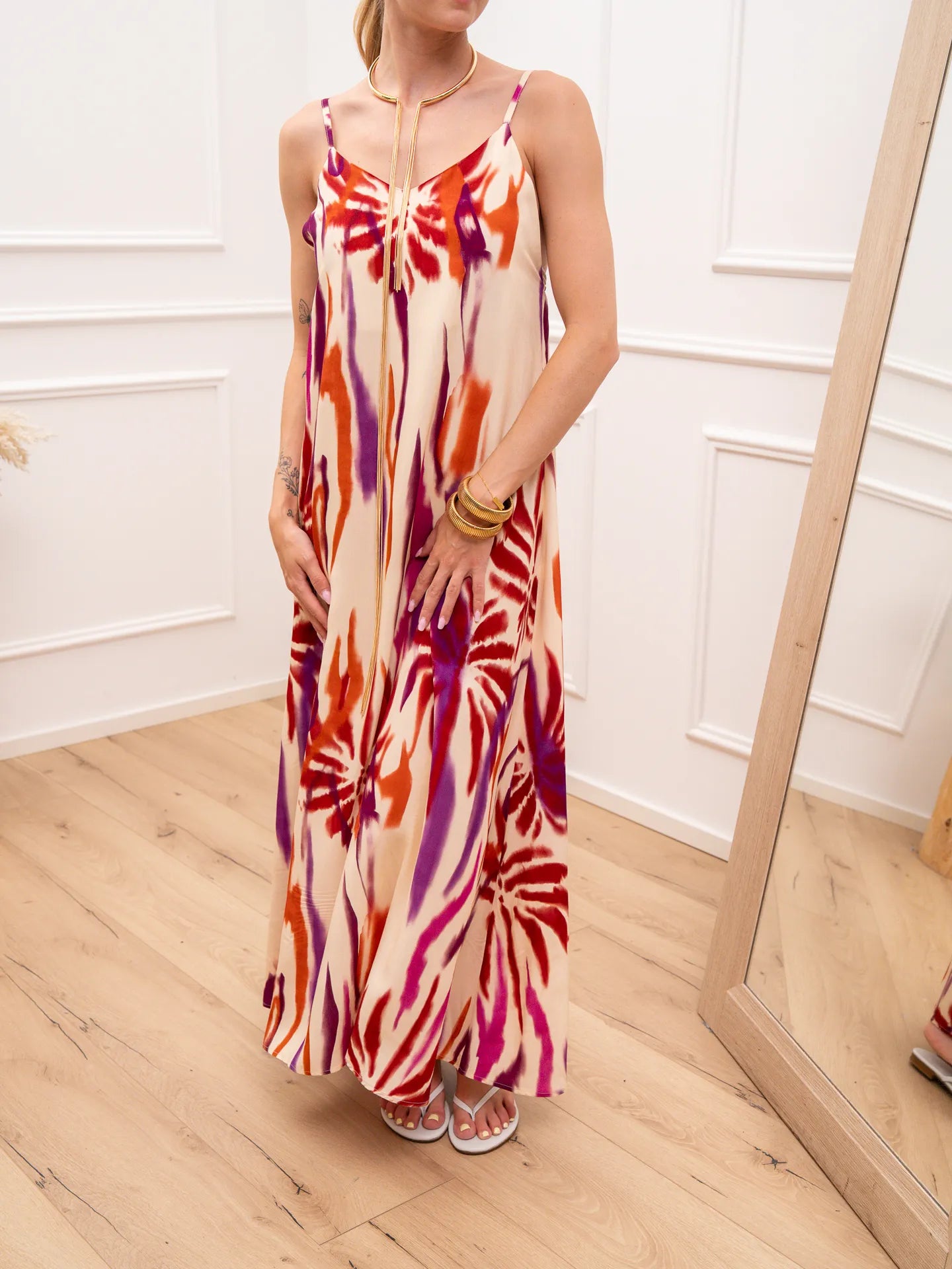 Vestito lungo Tropical multicolor - HaveOne